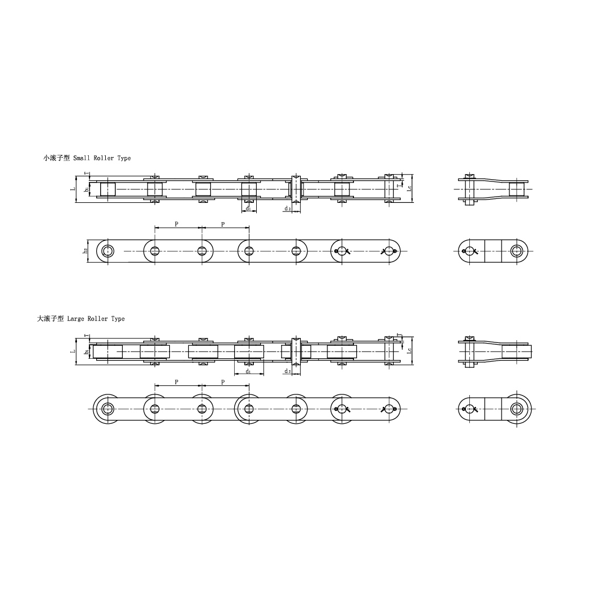 Dopravníkové reťaze s dvojitým rozstupom