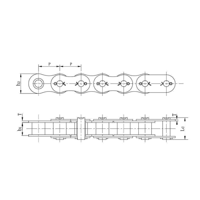 Rad valčekových reťazí so závlačkou pre veľké zaťaženie